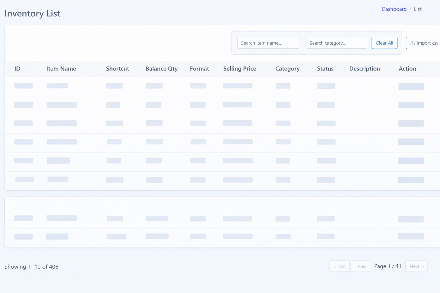 TCM Suites Inventory